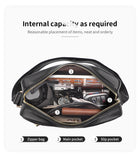 AB EARTH Black Small Style Cowhide Leather Men's Cross Body Bag L1011A