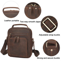 AB EARTH Vintage Cowboy Leather Real Leather Sling Bag Messenger Bag L1063R