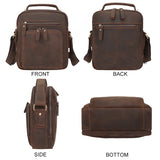 AB EARTH Vintage Cowboy Leather Real Leather Sling Bag Messenger Bag L1063R