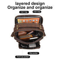 AB EARTH Vintage Cowboy Leather Real Leather Sling Bag Messenger Bag L1063R