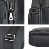 AB EARTH Black Leather Sling Bag for Men Messenger Bag L1069A/B