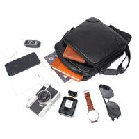 AB EARTH Black Leather Sling Bag for Men Messenger Bag L1069A/B