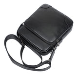 AB EARTH Black Leather Sling Bag for Men Messenger Bag L1069A/B