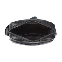 AB EARTH Black Leather Sling Bag for Men Messenger Bag L1069A/B