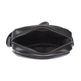 AB EARTH Black Leather Sling Bag for Men Messenger Bag L1069A/B