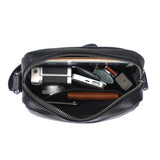 AB EARTH Black Leather Sling Bag for Men Messenger Bag L1069A/B