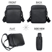AB EARTH Black Leather Sling Bag for Men Messenger Bag L1069A/B