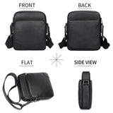 AB EARTH Black Leather Sling Bag for Men Messenger Bag L1069A/B