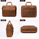 AB EARTH Leather Briefcase Genuine Leather Handbag L7388R-Y