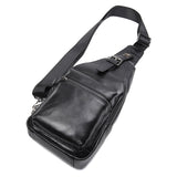 AB EARTH Cow Leather Black Sling Bag Chest Bag Cross Body Bag L4012A/Q