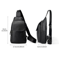 AB EARTH Nature Cowhide Leather Messenger Bag for Men L4033A/Q