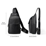 AB EARTH Nature Cowhide Leather Messenger Bag for Men L4033A/Q