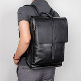 AB EARTH 100% Cow Leather Laptop Backpack for Young People L2754A