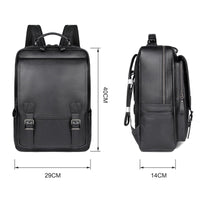 AB EARTH Top Graine Leather Backpack School Bag for Men L2755