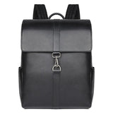 AB EARTH Genuine Cow Leather Packsack Black School Bag for Men L2756