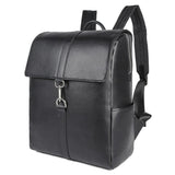 AB EARTH Genuine Cow Leather Packsack Black School Bag for Men L2756