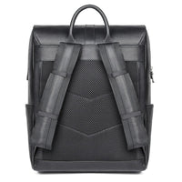 AB EARTH Genuine Cow Leather Packsack Black School Bag for Men L2756