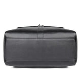 AB EARTH Genuine Cow Leather Packsack Black School Bag for Men L2756