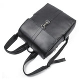 AB EARTH Genuine Cow Leather Packsack Black School Bag for Men L2756