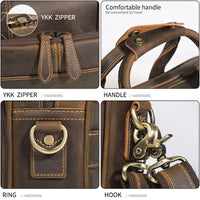 AB EARTH Leather Bag for Men Briefcase Bag L7409