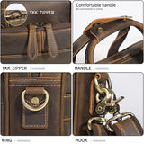 AB EARTH Leather Bag for Men Briefcase Bag L7409