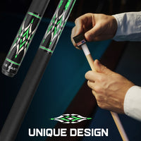 AB EARTH 58" Pool Cue Stick Canadian Maple 13mm Tip Billiard Cue with Irish Linen Wrap #A70