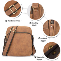 AB EARTH Black Leather Sling Bag for Men Messenger Bag L1069A/B