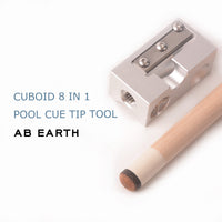 AB EARTH Cuboid 8 in 1 Aluminum Pool Cue Tip Repair Tool #T18