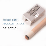 AB EARTH Cuboid 8 in 1 Aluminum Pool Cue Tip Repair Tool #T18