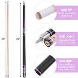 AB EARTH 58" Pool Cue Stick Canadian Maple 13mm Tip Billiard Cue with Irish Linen Wrap #A65