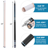 AB EARTH 58" Pool Cue Canadian Maple Billiard Stick with Irish Linen Wrap #A69