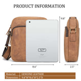 AB EARTH Black Leather Sling Bag for Men Messenger Bag L1069A/B