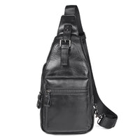 AB EARTH Cow Leather Black Sling Bag Chest Bag Cross Body Bag L4012A/Q