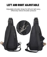 AB EARTH Cow Leather Black Sling Bag Chest Bag Cross Body Bag L4012A/Q