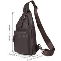 AB EARTH Cow Leather Black Sling Bag Chest Bag Cross Body Bag L4012A/Q