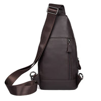 AB EARTH Cow Leather Black Sling Bag Chest Bag Cross Body Bag L4012A/Q