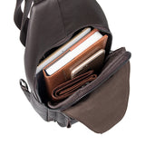 AB EARTH Cow Leather Black Sling Bag Chest Bag Cross Body Bag L4012A/Q