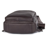 AB EARTH Black Full Grain Leather Chest Bag for Men L4013A/Q