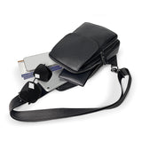 AB EARTH Nature Cowhide Leather Messenger Bag for Men L4033A/Q