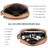 AB EARTH Black Leather Sling Bag for Men Messenger Bag L1069A/B