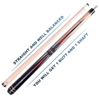 AB EARTH 36 Inch Short Pool Cue Stick for Kids, Canadian Maple Billiard Cues for Tight Spaces, 2024 #K10 Natural