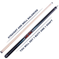AB EARTH 36”/42”/48” Canadian Maple Billiard Short Pool Cues for Tight Places #K9