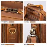 AB EARTH Leather Briefcase Genuine Leather Handbag L7388R-Y