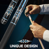 AB EARTH 58" Pool Cue Canadian Maple Billiard Stick with Irish Linen Wrap #A69