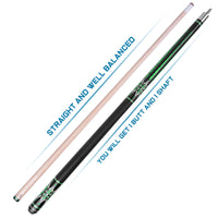 AB EARTH 58" Pool Cue Stick Canadian Maple 13mm Tip Billiard Cue with Irish Linen Wrap #A70