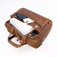 AB EARTH Leather Briefcase Genuine Leather Handbag L7388R-Y