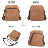 AB EARTH Black Leather Sling Bag for Men Messenger Bag L1069A/B