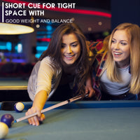 AB EARTH 36 Inch Short Pool Cue Stick for Kids, Canadian Maple Billiard Cues for Tight Spaces, 2024 #K10 Natural