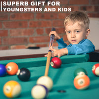 AB EARTH 36 Inch Short Pool Cue Stick for Kids, Canadian Maple Billiard Cues for Tight Spaces, 2024 #K10 Natural