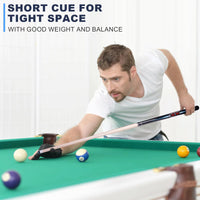 AB EARTH 36”/42”/48” Canadian Maple Billiard Short Pool Cues for Tight Places #K9